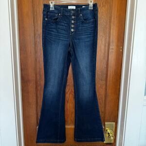 Sofia Jeans Women's Melissa Flare High Rise Denim Jeans 6S 6 Short‎ Dark Wash